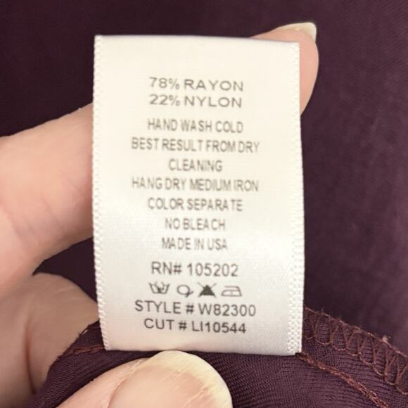 Chalet‎ et Ceci Womens Layered Hem Top Size XL Purple Relaxed Boho Lagenlook - Picture 6 of 7